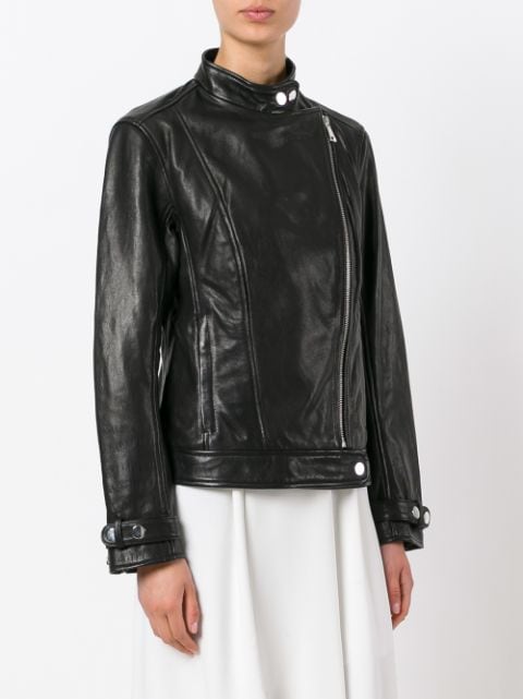 DONDUP Oversized Leather Jacket | ModeSens