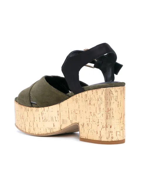 crossover platform sandals
