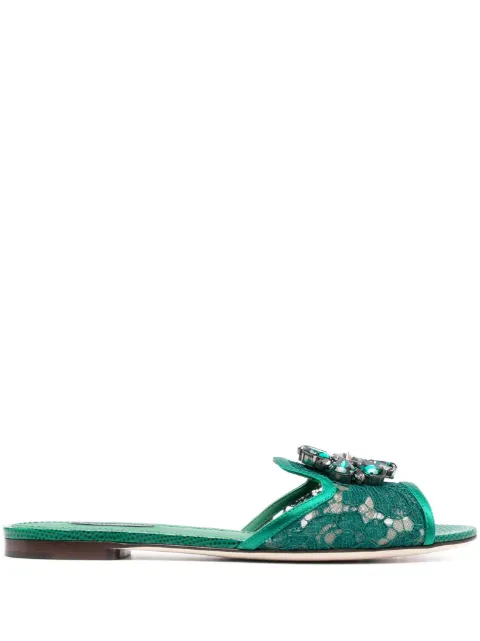 Dolce & Gabbana Rainbow Lace brooch-detail sandals
