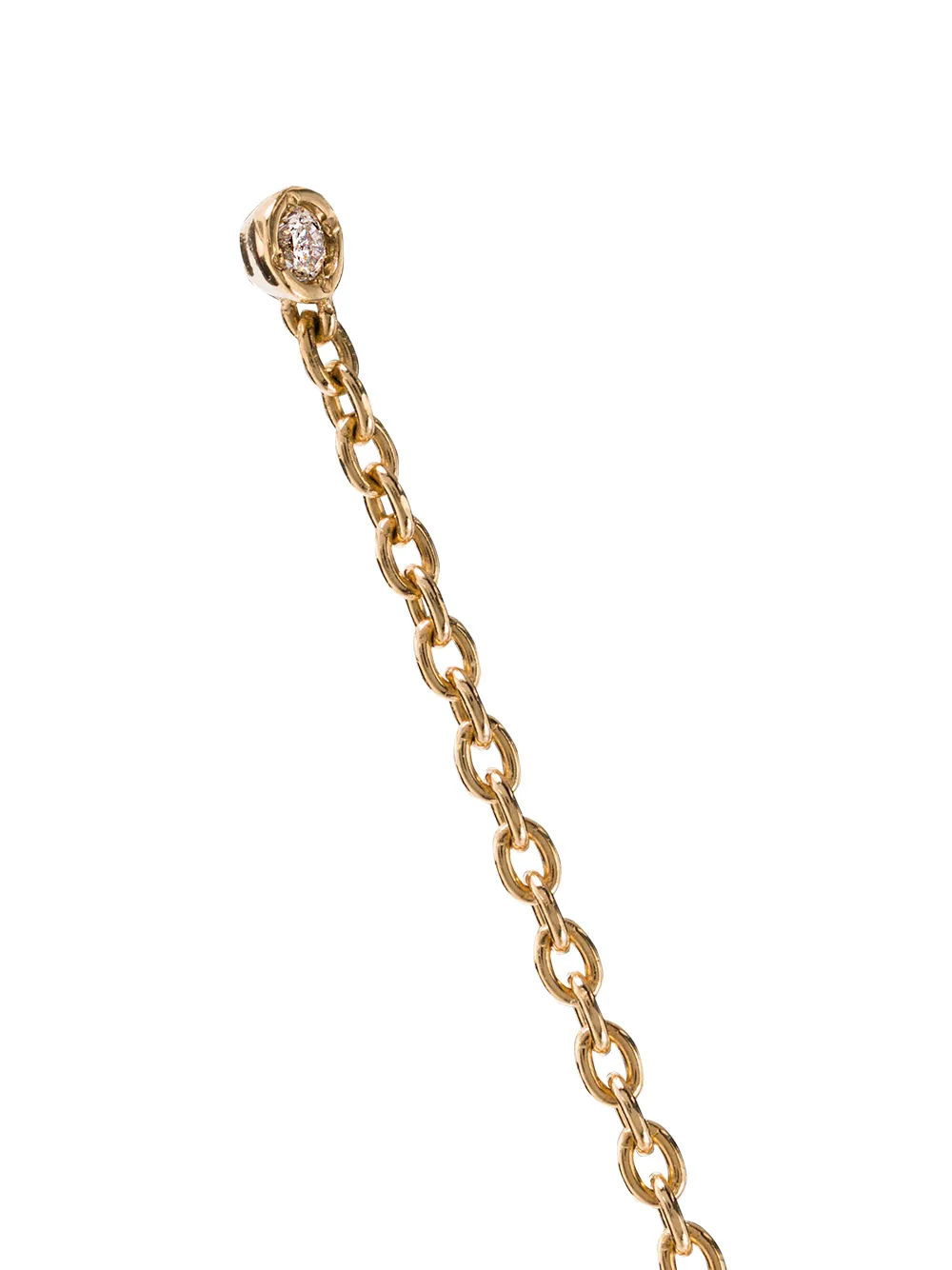 Shihara 18kt Yellow Gold Chain Pierce 200 (01) Diamond Earring