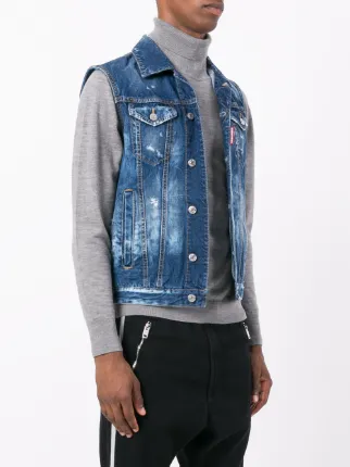 denim gilet