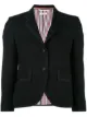Image 1 of Thom Browne Classic Single Breasted Sport Coat With Grosgrain Tipping In 2 Ply Fresco