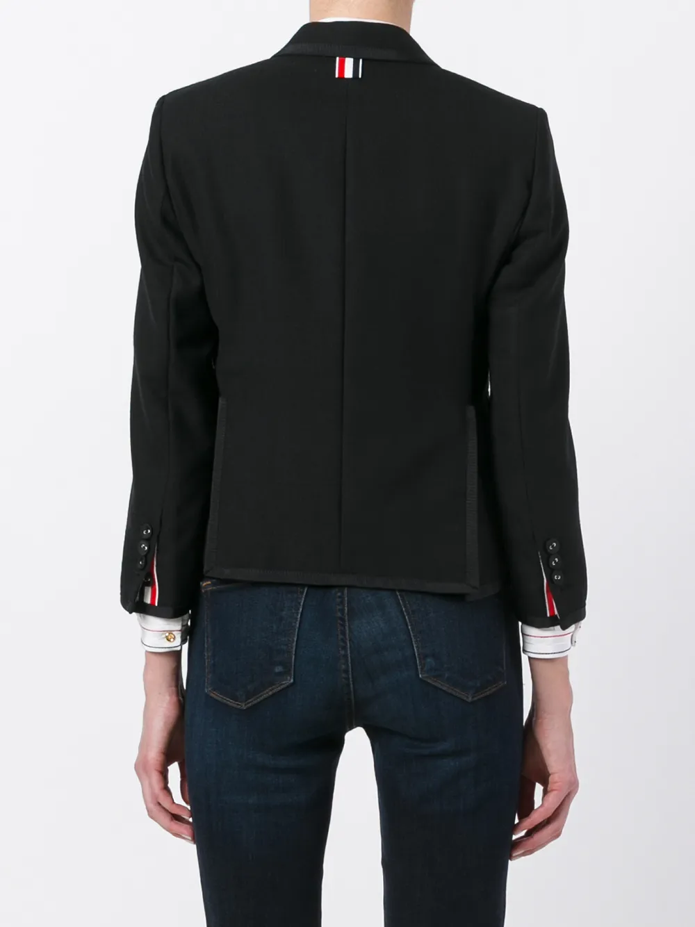 Thom Browne grosgrain-tipping single-breasted Sport Blazer