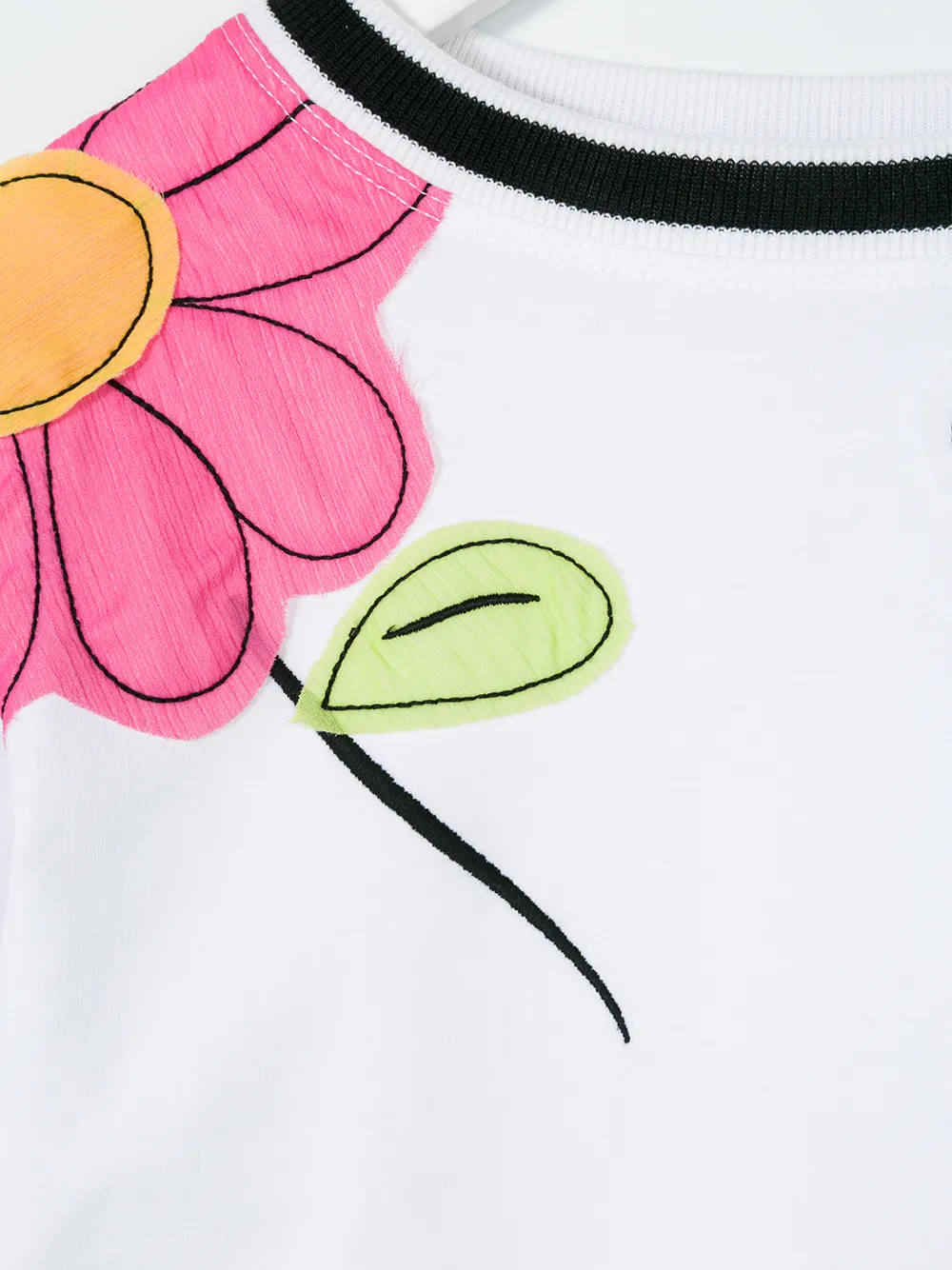 Monnalisa embroidered flower T-shirt Wit