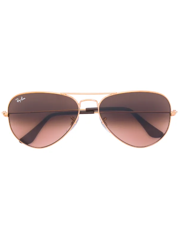 Ray-Ban Aviator Sunglasses Brown FARFETCH IN