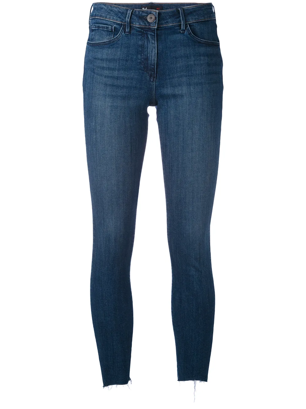 frayed cropped jeans