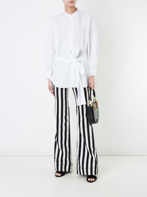 alice and olivia black and white striped pants