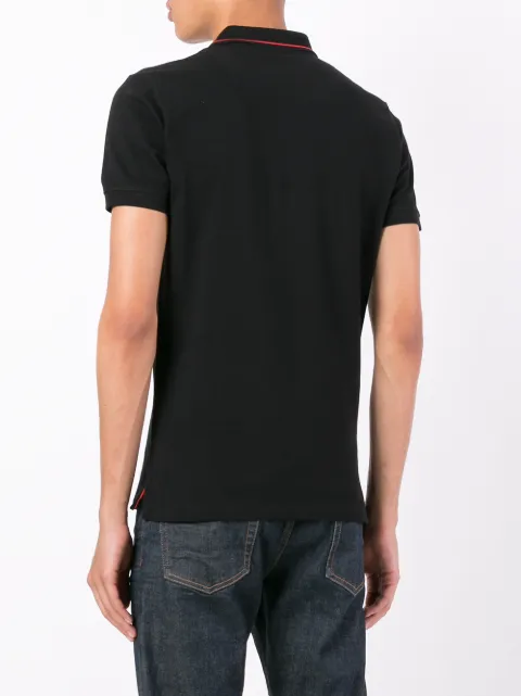DIESEL DIESEL ZIPPED NECK POLO SHIRT - BLACK