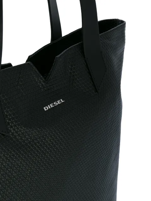 diesel logo plaque crossbody bag