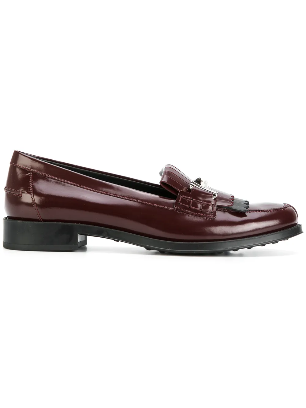 Tod's Mocassini con risvolto a frange - Rosso
