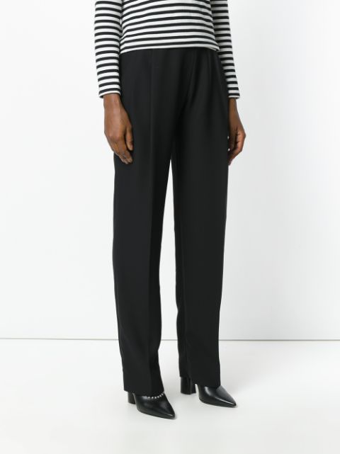 next black wide leg trousers