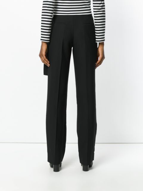 next black wide leg trousers