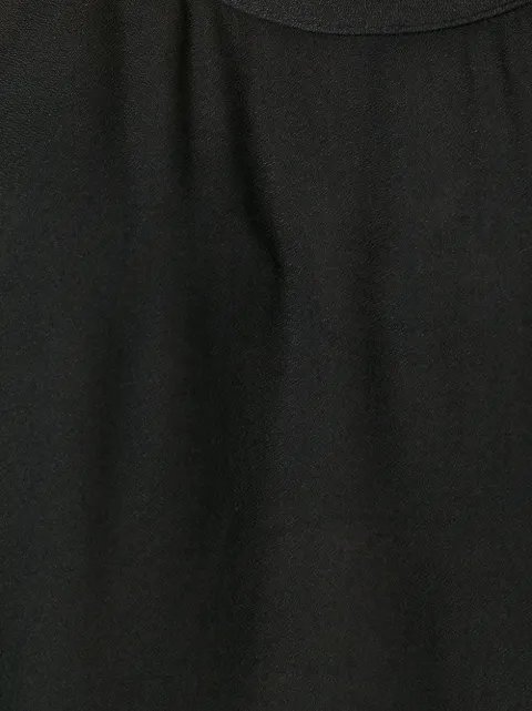 black scoop neck vest
