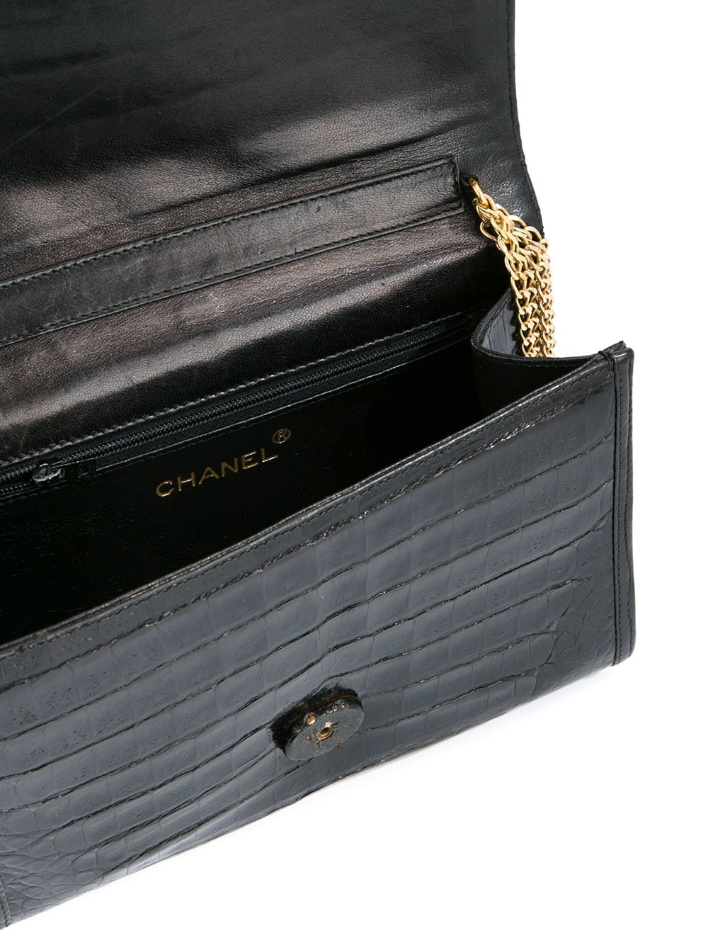 Pre-owned Chanel Design Chain Bag In Black