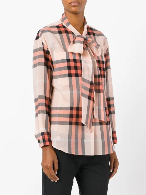 burberry neck tie plaid shirt modesens burberry neck tie plaid shirt modesens
