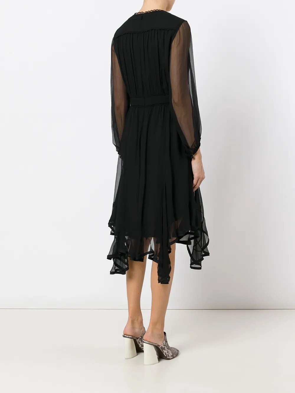 Chloé handkerchief hem dress Zwart