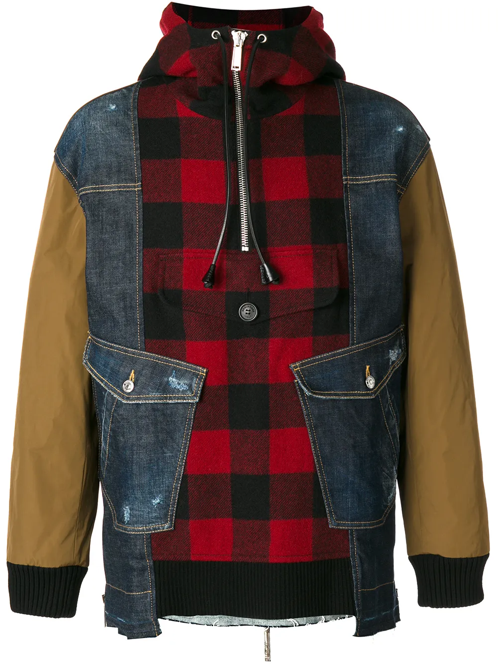 фото Dsquared2 куртка с контрастными вставками