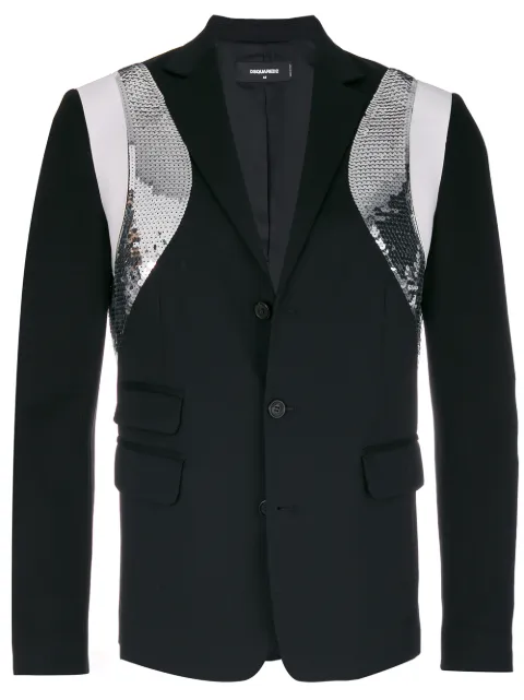 DSQUARED2 sequin insert evening blazer