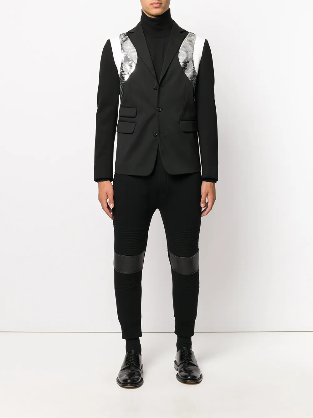 DSQUARED2 sequin insert evening blazer Zwart