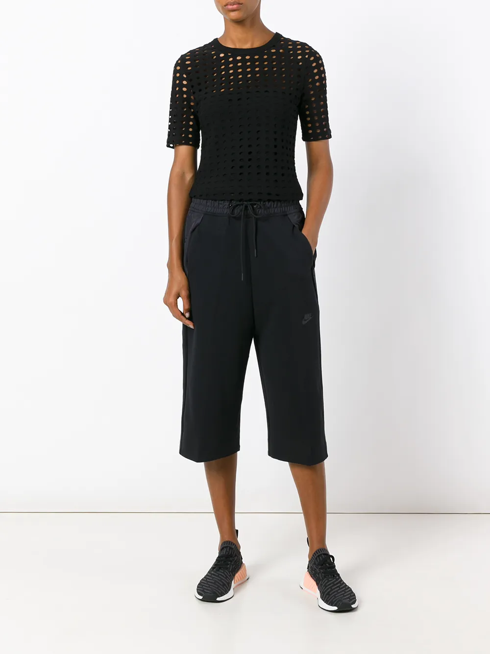 Nike Capri broek met trekkoord Zwart
