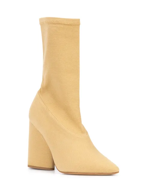 pointed toe beige boots