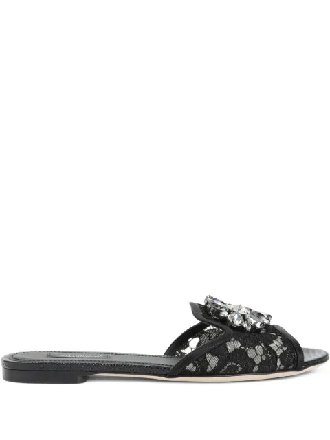 Dolce & Gabbana Rainbow Lace brooch-detail sandals