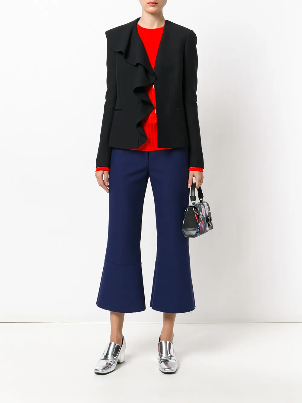 PUCCI frill-embroidered blazer - Nero