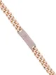 SHAY 18kt rose gold ID diamond pavé 6.5 inch link bracelet