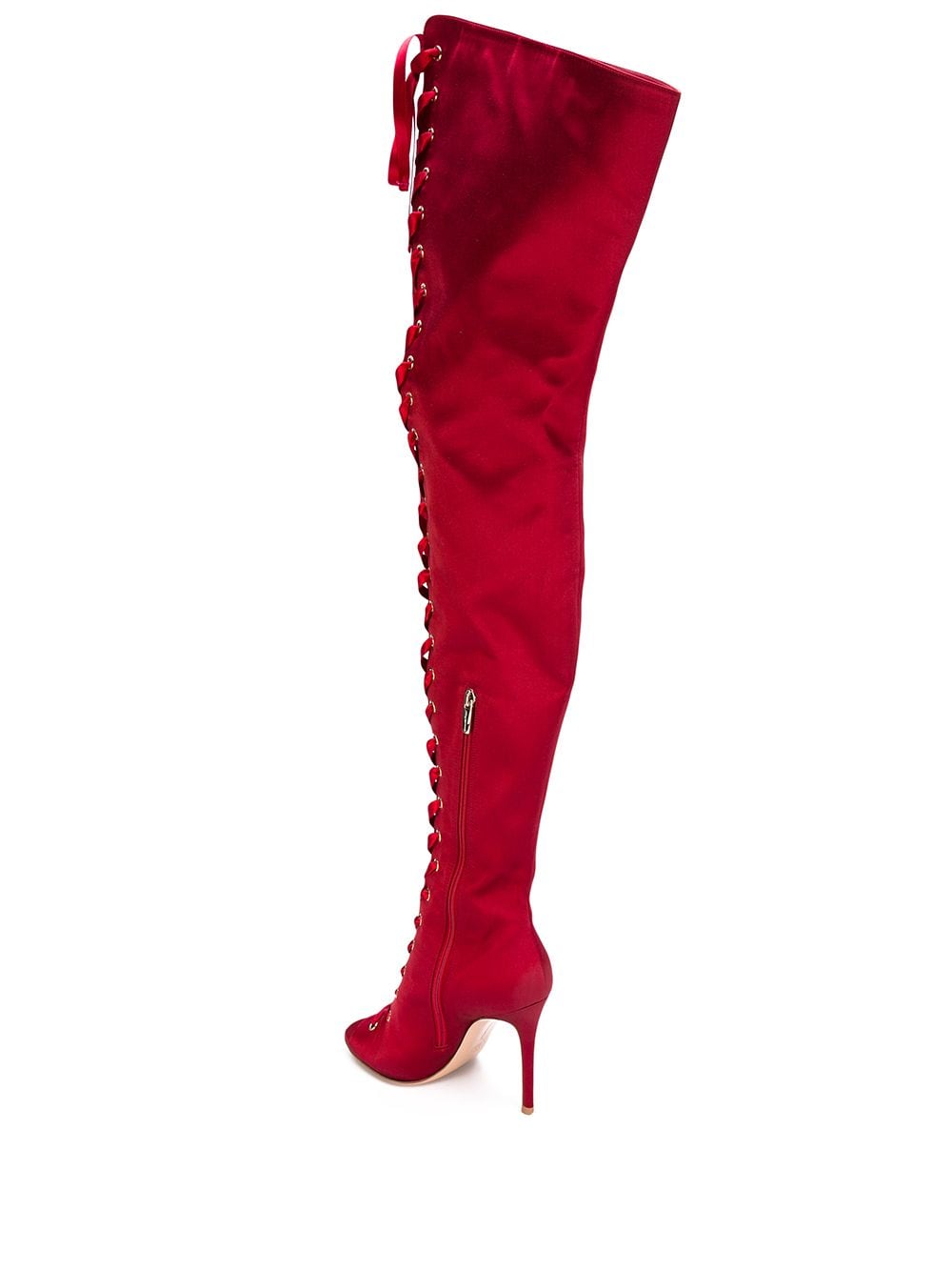 Shop Gianvito Rossi Marie Over-the-knee Boots In Red
