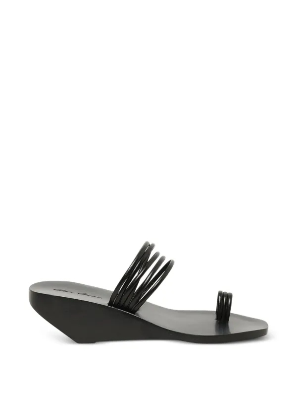 Rick Owens Geometric Sandals in Black