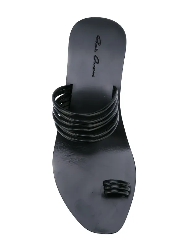 rick owens ストラップデザインビーチサンダル 黒 27cm Rick Owens ストラップ サンダル | ブラック | FARFETCH JP