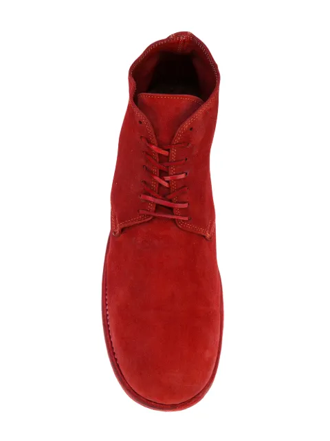 GUIDI GUIDI ANKLE LACE-UP BOOTS - RED