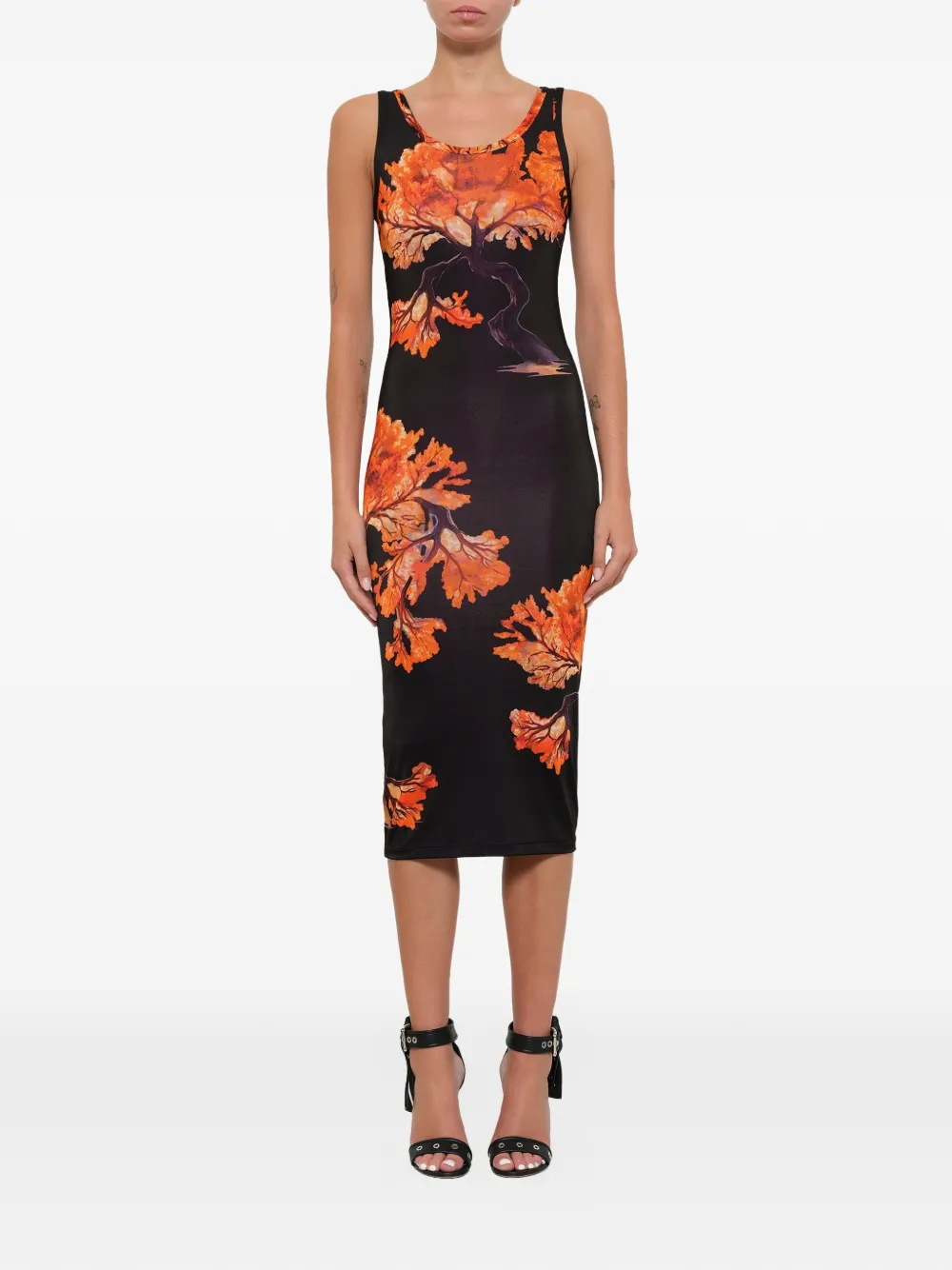 Givenchy printed tree tank dress Zwart
