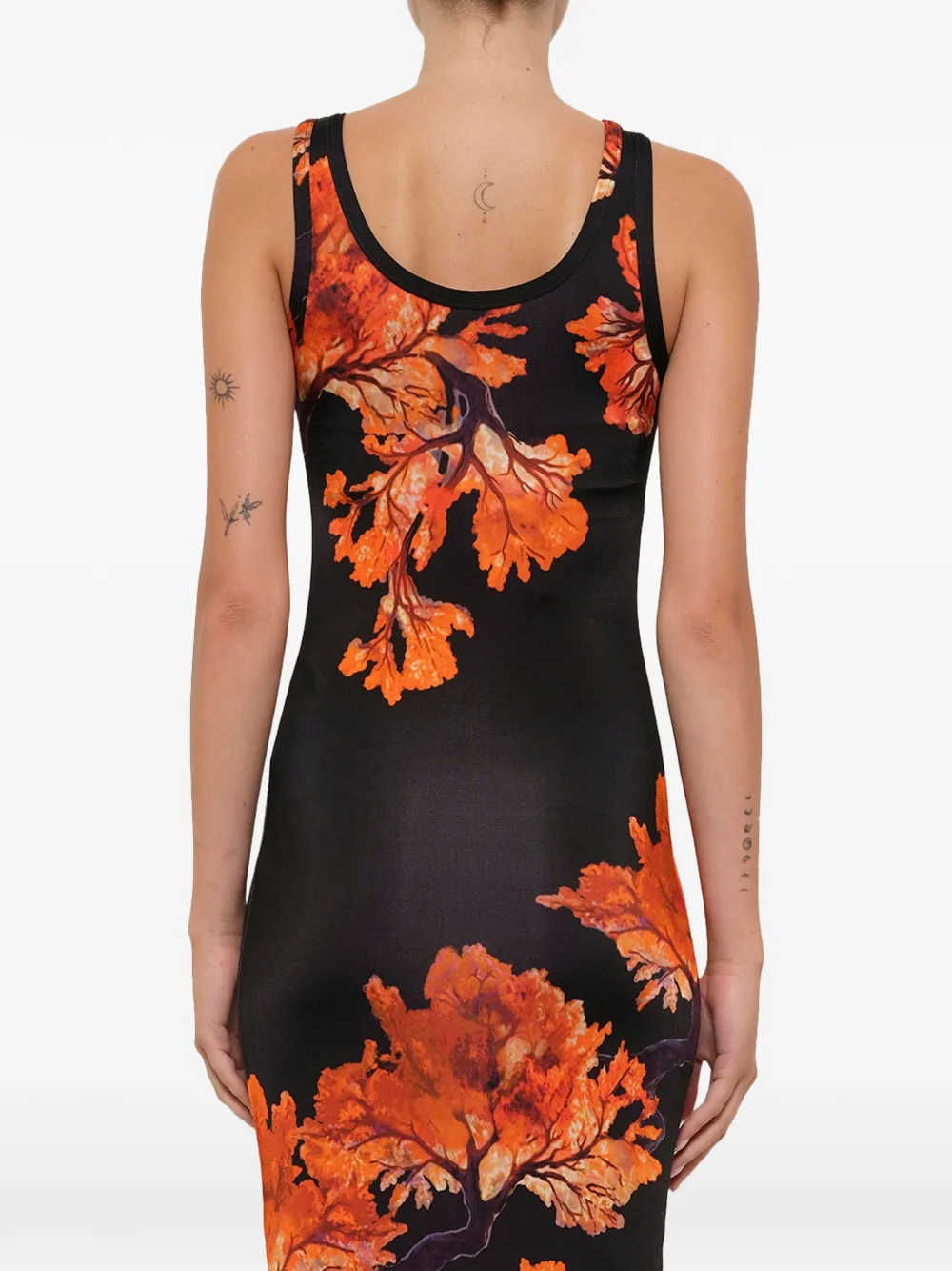 Givenchy printed tree tank dress Zwart