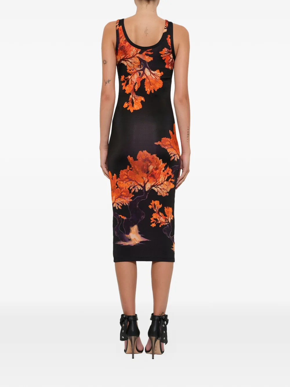 Givenchy printed tree tank dress Zwart