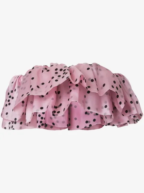 Bambah ruffled silk organza top
