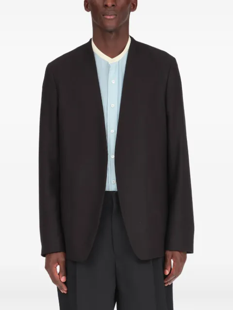 Maison Margiela collarless vigin-wool blazer