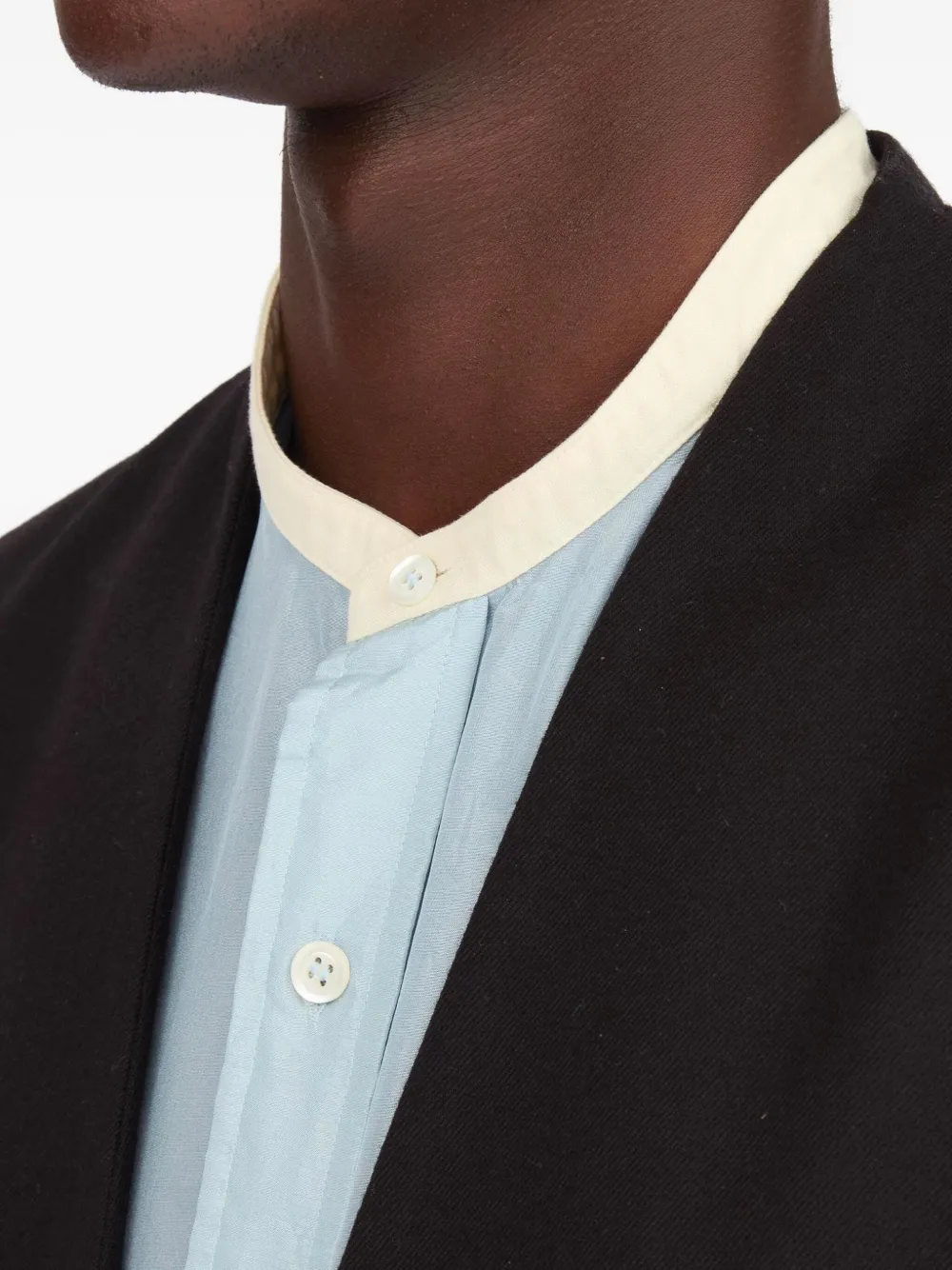 Maison Margiela collarless vigin-wool blazer | Clothing | Image 4