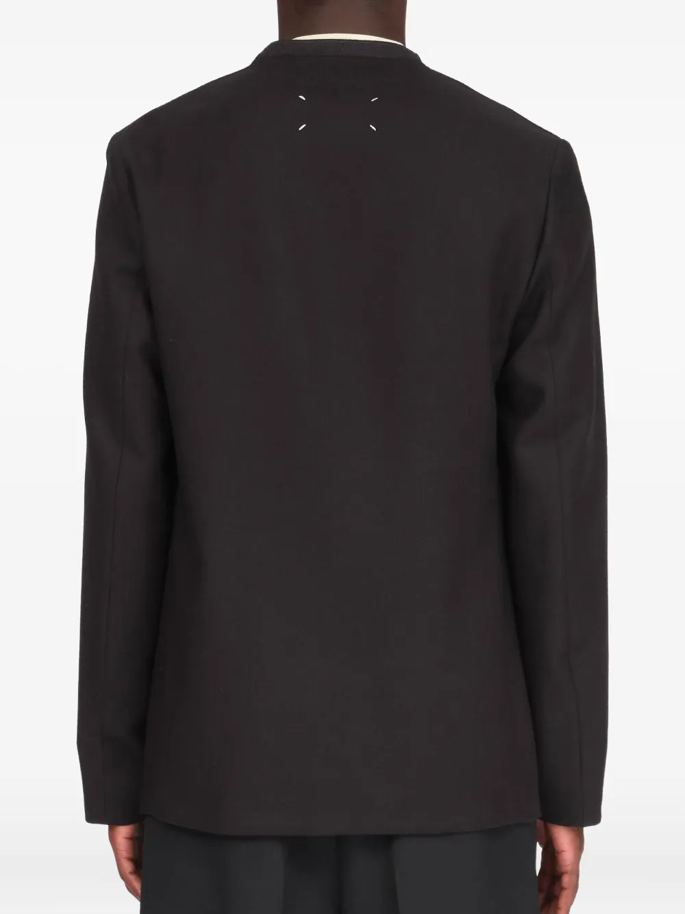 Maison Margiela collarless vigin-wool blazer | Jackets | Image 3