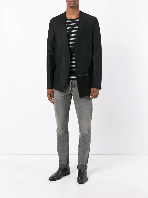 Maison Margiela Collarless vigin-wool Blazer - Farfetch