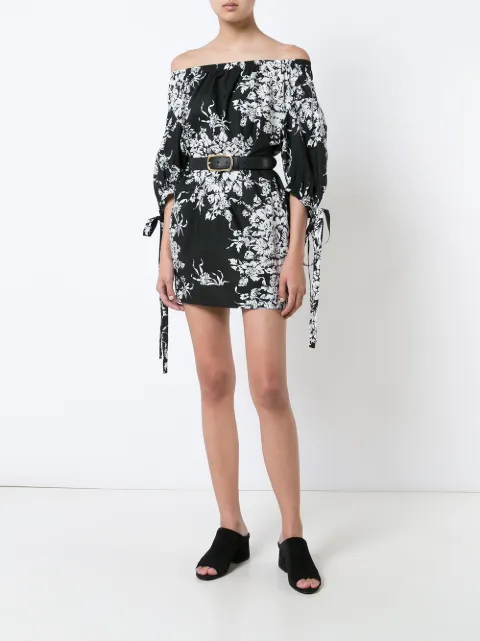 black floral beach dress