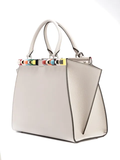 fendi 3jours studded calfskin leather shopper grey in grigio polvere modesens fendi 3jours studded calfskin leather shopper grey in grigio polvere modesens