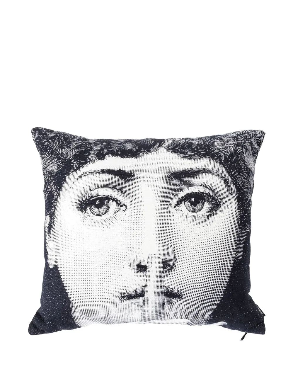 Fornasetti Silenzio photograph-print cushion | White | Image 1