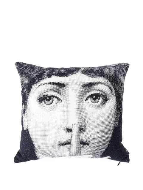 Fornasetti Silenzio photograph-print cushion