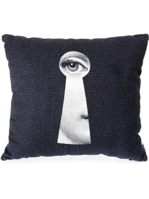 Fornasetti Chiave e Serratura graphic-print cushion