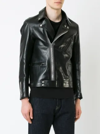 Black Addict Clothes Japan Vintage Style Biker Jacket For Men