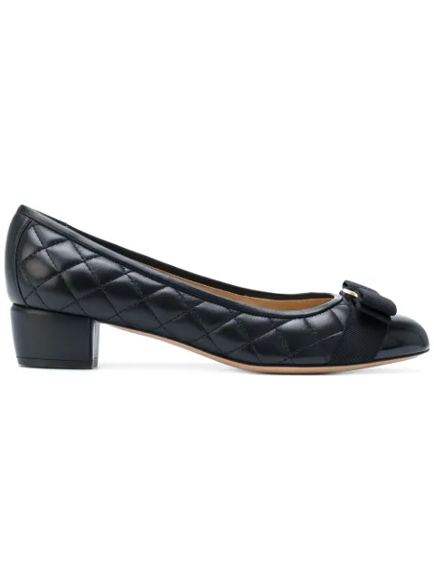salvatore ferragamo vara dots mesh pumps
