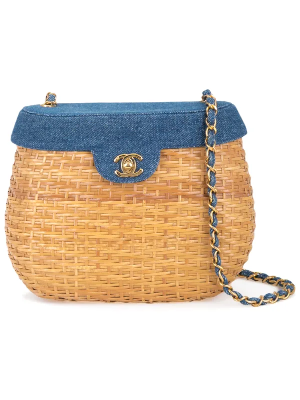 chanel straw bag