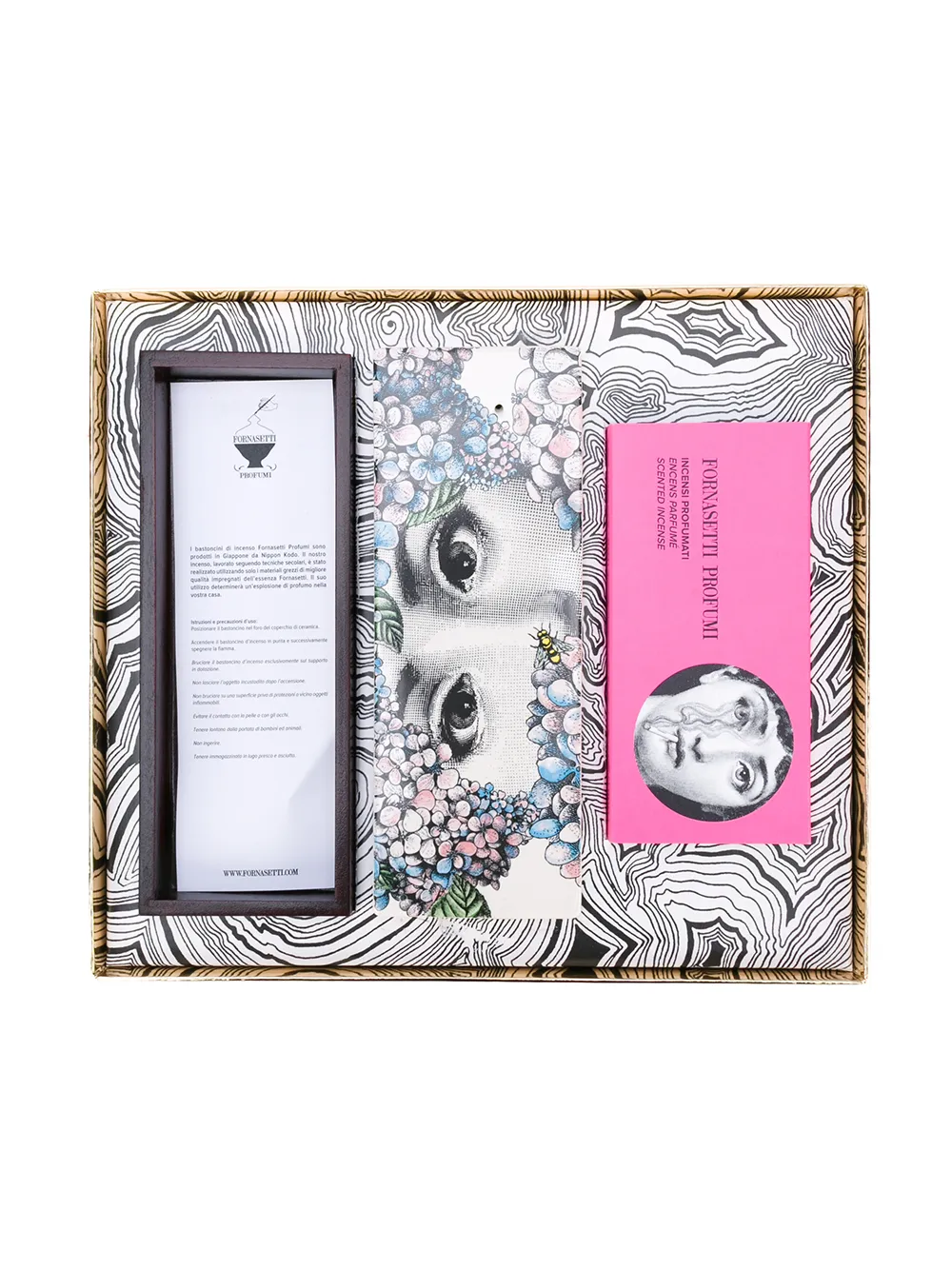 Fornasetti Ortensia Incense geschenkset - Veelkleurig