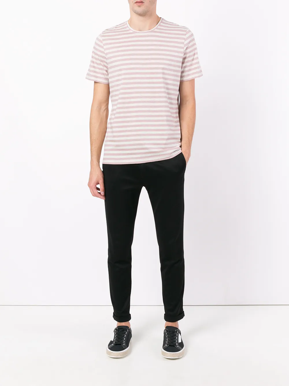 Oliver Spencer Conduit Stripe T-shirt - Roze